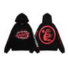 Marca da Moda Estilo Americano High Street Ins Nicho Vintage Antigo Estampa de Letra Solto Moletom com Capuz Masculino e Feminino Outono e Inverno