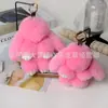 Colgante de conejo muerto colgante de imitación de pelo de conejo Rex bolsa llavero de coche colgante de conejo pequeño regalo