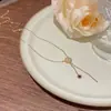 Joyería Transfronteriza Europea y Americana Moda y Exquisito Colgante Nicho Cadena Clavicular No Descolorante Oro de 18K Acero Titanio Accesorios de Collar para Mujer