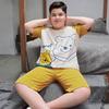 Pijama para Hombre Algodón Puro Juvenil Verano 2025 Nuevo Transpirable Manga Corta Jersey Delgado Ropa para el Hogar Conjunto de Dos Piezas