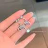 Pendientes de Cola de Pez Brillantes Serie Océano Bosque, Lujo Accesible, Gama Alta, Pendientes Elegantes y Atmosféricos para Mujer, Pendientes Únicos y Hermosos
