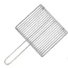 Pinza de Malla para Barbacoa de Acero Inoxidable Engrosada Herramientas para Barbacoa Domésticas y Comerciales Malla Engrosada para Verduras a la Parrilla Pinza de Malla para Alitas de Pollo a la Parrilla