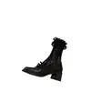 Versão em Pele de Ovelha~Sapatos Mary Jane Quadrados Retrô Franceses em Couro Genuíno para Mulheres com Tiras Cruzadas e Laço, Salto Bloco Suave Sapatos de Salto Único