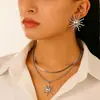 Pendientes de sol de alta calidad con diseño exagerado europeo y americano, pendientes de girasol de moda retro, pendientes de comercio exterior transfronterizo para mujer