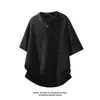2026 Nova Camiseta de Manga Curta Masculina Marca da Moda Verão Solta Estilo de Hong Kong Celebridade da Internet Tendência ins Simples Marca da Moda Top Listrado