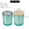 Taza de vidrio electrochapado para vela DIY hecha a mano casera recipiente para vela de aromaterapia de cera de soja Portavelas decoración taza vacía venta al por mayor