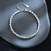 Outono e Inverno Novo Estilo Minimalista High-End Luxo Leve Pulseira de Contas Prateadas Estilo Ins Exquisito Versátil Joias de Contas Atacado
