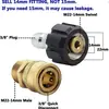Conector rápido de cobre estándar americano roscado 3/4 más vendido de Amazon para lavadoras de autos de alta presión, adaptador de pistola de agua 3/8