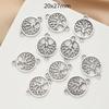 Aleación de Zinc Árbol de la Vida Árbol de la Sabiduría Hueco Colgante Doble Colgante Individual Sin Colgante Colgante de Pulsera Collar Accesorios DIY