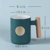 Taza de Café de Cerámica Nórdica Ins Rayada Sello de Cobre Taza de Leche Oficina Té Regalo Taza con Logo Impreso