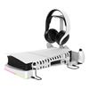 Base Horizontal para Console PS5SLIM Suporte para Headset Ventilador de Resfriamento Carregador Duplo para Controle Efeito de Luz RGB PG-P5S039