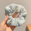 Scrunchie de Alta Qualidade Estilo Coreano para Mulheres, Elástico de Cabelo com Laço de Tecido da Moda, Acessório de Cabelo Corda para Coque Doce e Fofo