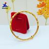 Pulsera de latón chapada en oro al por mayor, joyería de oro de imitación electrochapada, fabricantes directos de pulseras ricas de bambú para damas de empujar y jalar