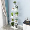 Estante de Flores de Acero Inoxidable de Piso a Techo para Suculentas en Repisa de Ventana Saliente, Estante de Almacenamiento Ahorrador de Espacio para Balcón de Casa, Adecuado para Colgar Potos