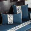 Funda de Almohada Gruesa para Sofá de Algodón y Lino Estilo Chino Nuevo Cojín de Respaldo para Sala de Estar Cojín Estilo Chino Cojín Lumbar Cojín de Silla de Lino