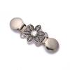 Clip de Hebilla para Chal Suéter Retro de Comercio Exterior Broche de Flor Europeo y Americano Clip para Mujer Clip para Cuello de Cárdigan Estilo Americano Flor de Gota de Aceite Hebilla para Bufanda de Seda