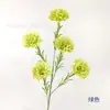 Buquê de cravos artificiais com 5 cabeças, flores falsas para decoração de sala de estar, centro de mesa, flores secas, arranjo floral de alta qualidade para quartos