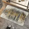 Alfombra de Piso de Franela Impresa Moderna con Textura Fluida de Ágata Chapada en Oro de Tono Azul de Lujo Ligero Transfronteriza Decoración de Alfombra para el Hogar