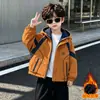 Chaqueta con Forro Polar para Niños Otoño/Invierno 2026 Nueva Impermeable Reversible de Esquí para Niños Ropa de Moda de Invierno Tendencia