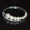 Pulsera de moda transfronteriza de Amazon de diamantes de imitación de una sola fila de diamantes completos de circonita con engaste de garra para mujer, pulsera abierta de personalidad, joyería al por mayor