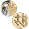 Estrela do futebol Rei Maradona moeda comemorativa ouro banhado a ouro distintivo de fundição coleção medalha Memorial