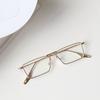 Gafas de sol verde claro para mujer con caras pequeñas de moda, Gafas de sol rectangulares de montura pequeña, Gafas cóncavas personalizadas de celebridad de Internet Xiaohongshu para hombre