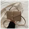 Design de Nicho Feminino Outono e Inverno 2025 Nova Moda Simples Bolsa Transversal de Um Ombro Fivela de Cinto Bolsa Mensageiro Quadrada Pequena