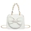 Mini Bolso Coreano para Mujer 2025 Nuevo Bolso de Mano Lindo y Elegante Textura Simple Lazo Un Hombro Cruzado