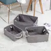 Fabricante Lino Tela Cesta para Ropa Sucia Almacenamiento Cesta de Lavandería a Prueba de Polvo Plegable Cesta de Almacenamiento Almacenamiento de Ropa Plegable