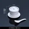 Panela de Cerâmica à Prova d'Água Panela de Ensopado Branca Pura Panela de Ensopado Comercial para Hotel Estilo Chinês Panela de Sopa do Condado de Sha com Tampa Panela de Ovo Panela de Sobremesa
