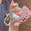 Llavero con pulsera de cuentas de Sanrio con dibujos animados auténticos, llavero creativo para bolso de coche Coolomi, colgante de muñeca