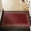 Felpudo Usado Color Rojo Viento para Entrada de Casa, Alfombrilla Absorbente de Agua, Limpieza de Polvo para Pasillo, Resistente a Manchas, Felpudo Fácil de Limpiar