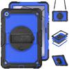 Para Samsung Tab A9 Plus contraste de cores silicone PC suporte giratório A9 X115 alça plana capa protetora