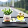 Enfeites de carro auspiciosos frutas personalidade criativa masculina e feminina produtos de baunilha incenso planta decoração vaso porta-perfume de carro
