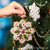 Árvore de Natal Plana Acrílica Nova Transfronteiriça Floco de Neve 2D Floco de Neve Decorações Penduradas Decorativas Pingente