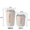 Taza Termo de Acero Inoxidable Doble Capa Transfronteriza Moda de Oficina Taza de Regalo Vaso de Bolsillo Portátil Taza de Café para Coche