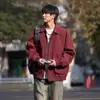 Chaqueta Casual para Hombre Tendencia Primavera Solapa 2025 Nueva Moda Marca Versátil Negro Morado