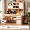 Combinação de escrivaninha e estante com estante Novo estilo chinês para casa, quarto, escrivaninha de computador, penteadeira, escrivaninha de estudo para estudante