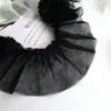 Vestido de Encaje Plisado de Malla Blanco y Negro de Doble Capa de 9 cm de Ancho Ropa para Muñecas Falda Decoración Hecha a Mano DIY