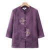 Ropa de verano para abuela de mediana edad y anciana Traje Camisa de manga media para madre Ropa cómoda para ropa de señora mayor Suelta