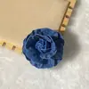 Flor de Tela de Mezclilla Hecha a Mano DIY Flor Rosa Accesorios para el Cabello Materiales Adornos Semi-terminados Accesorios