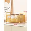 Portavasos Estante de almacenamiento de tazas Estante organizador de escritorio para tazas de té y juegos de té Estante de almacenamiento de tazas de café de doble capa para encimera