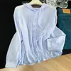 Camisa Nueva de Manga Larga con Capucha y Cordón para Mujer Primavera/Verano 2026, Corte Holgado, Adelgazante, Top Petite, Ropa Moderna Delgada con Protección Solar
