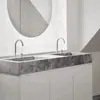 Venta al por mayor de fábrica grifo de lavabo de latón para agua fría y caliente cocina gris pistola dorado cepillado giratorio para encimera