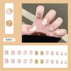 Xiaohongshu Douyin Unha Postiça Gel Jelly Estilo Diamante Manicure Estilo Puro Desejo Menina Gelo Transparente Removível Adesivos de Unha Prontos
