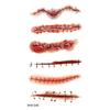Calcomanías de tatuaje de cicatriz de Halloween divertidas de terror realistas calcomanías de cicatriz fábrica en stock venta al por mayor calcomanías de tatuaje