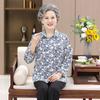 Roupas de primavera para mulheres idosas, nova chegada, camisa de algodão floral, cardigan fino de 70 anos, blusa pequena para mulheres