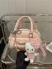 Bolso de Bolos de Estilo Coreano con Lazada Bolso Tote Pequeño Bolso de Mano de Moda de Gama Alta Bandolera Única 2025 Bolso Cruzado Versátil