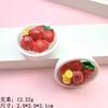 Batatas Fritas Simulação Pintadas à Mão Bolo de Mirtilo Acessórios de Sobremesa de Resina Presilha de Cabelo com Gel de Creme Decoração DIY