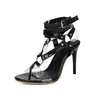 Sandalias Cruzadas para Mujer Talla 34-50 Color Sólido Casual Punta Abierta Tacón Fino Sandalias Romanas Aliexpress Sandalias de Tacón Alto para Mujer